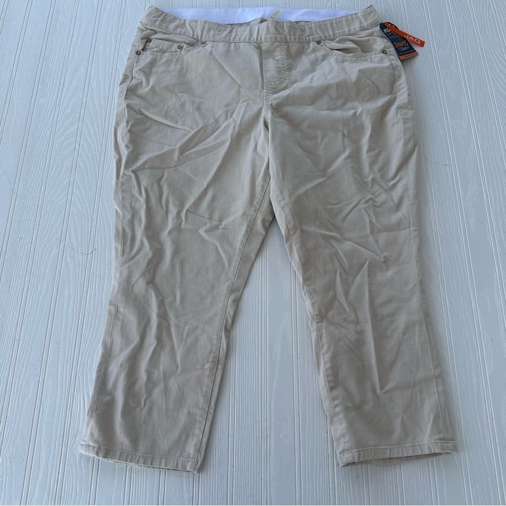 Jag classic‎ fit pull on khaki capri sizes 18w,20w,22w and 24w